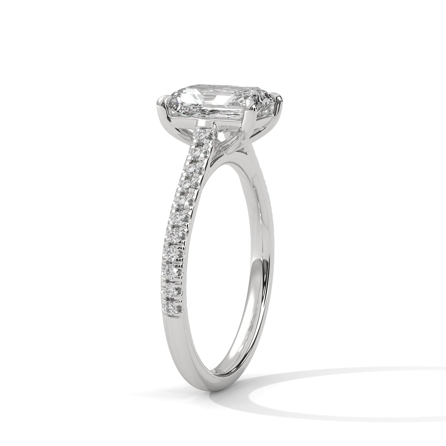 Regal Essence 3CT Emerald Lab-Grown Diamond Engagement Ring | 3.22 CTW