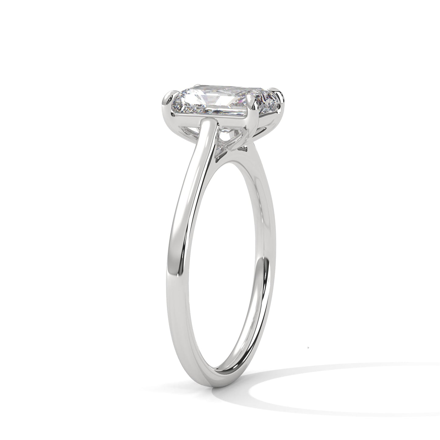 Regal Radiance 3CT Emerald Lab-Grown Diamond Engagement Ring | E-VS1