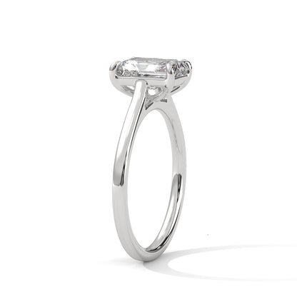 Regal Radiance 3CT Emerald Lab-Grown Diamond Engagement Ring | E-VS1