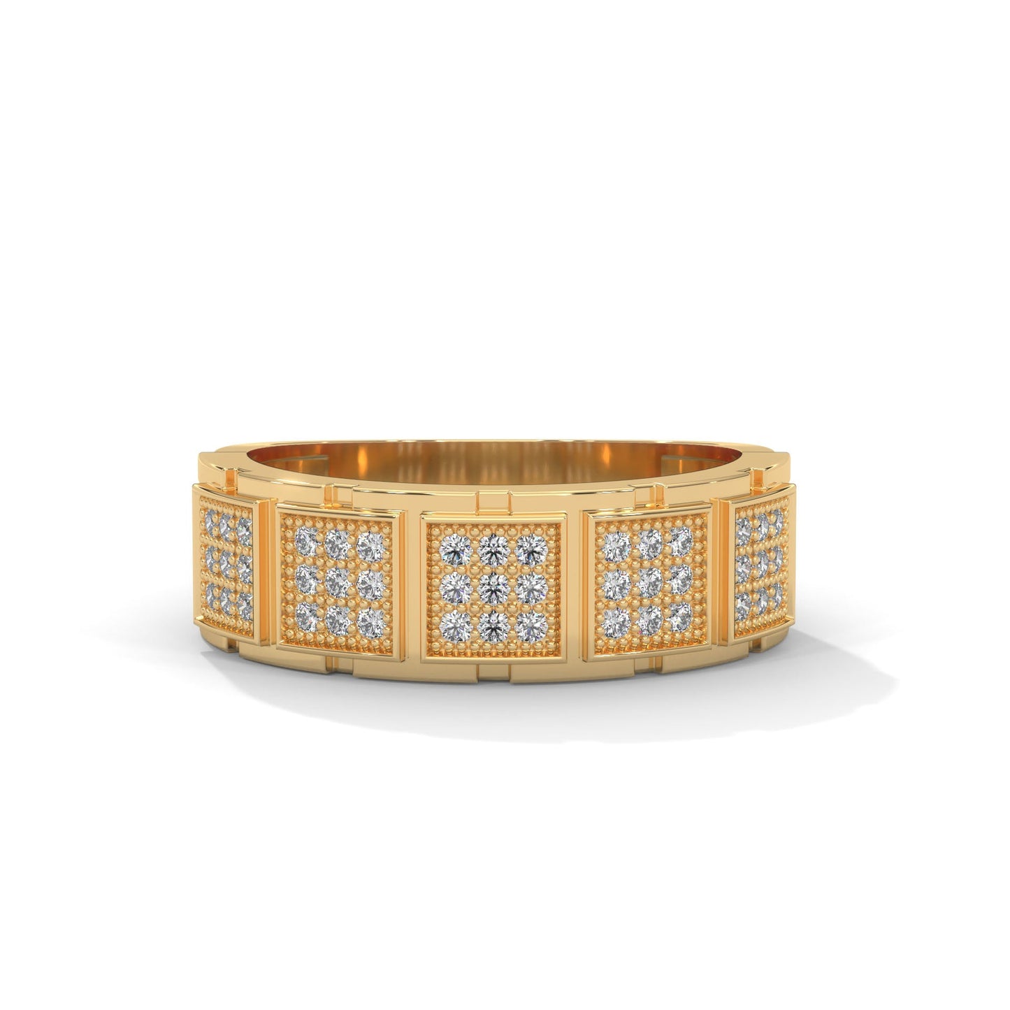 Imperium 0.45 CTW Round Lab-Grown Diamond Multi-Panel Men's Ring