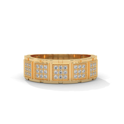 Imperium 0.45 CTW Round Lab-Grown Diamond Multi-Panel Men's Ring