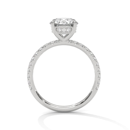 Juliette 1.5ct Round Lab-Grown Diamond Pave Engagement Ring | 1.97 CTW