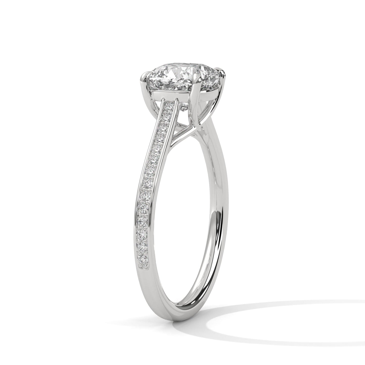 Regal Bloom 2.12 CTW Round-Cut Diamond Floral Halo Ring | E-VS1