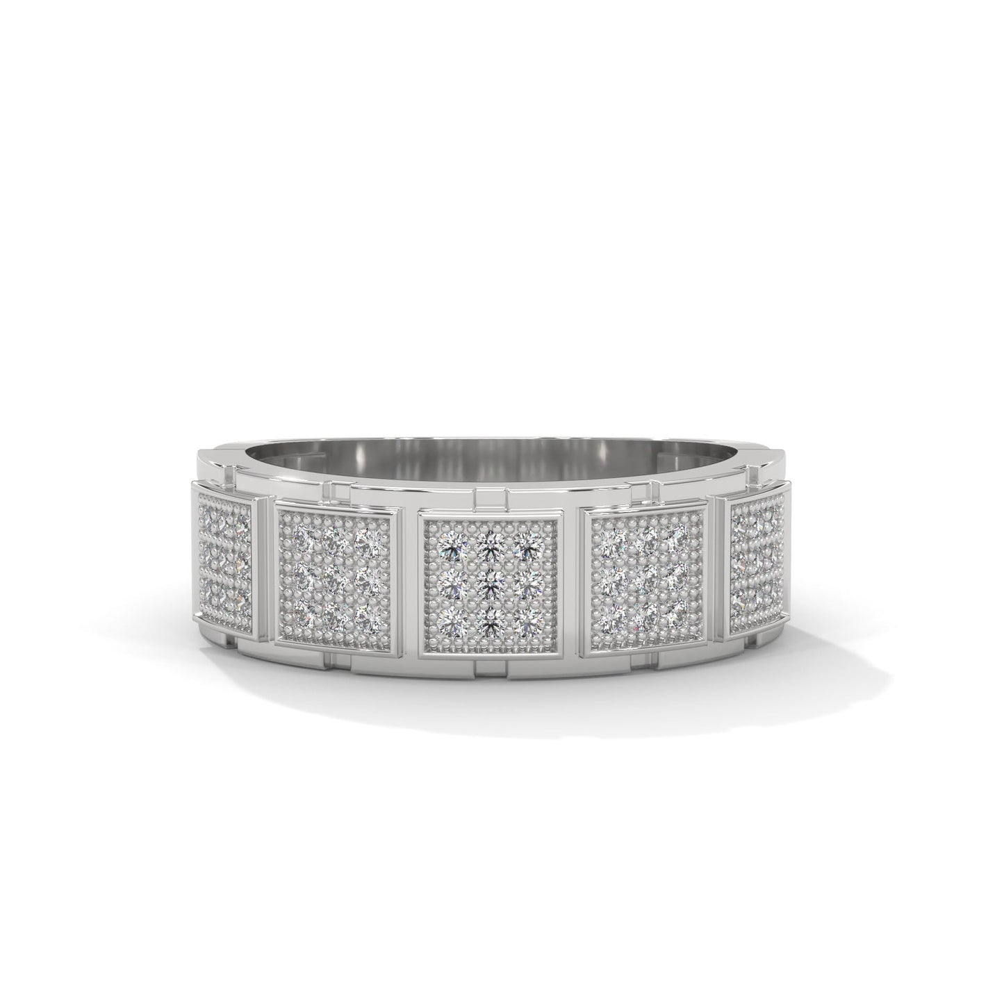 Imperium 0.45 CTW Round Lab-Grown Diamond Multi-Panel Men's Ring