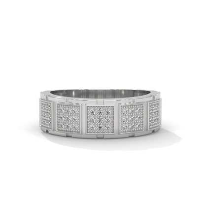 Imperium 0.45 CTW Round Lab-Grown Diamond Multi-Panel Men's Ring