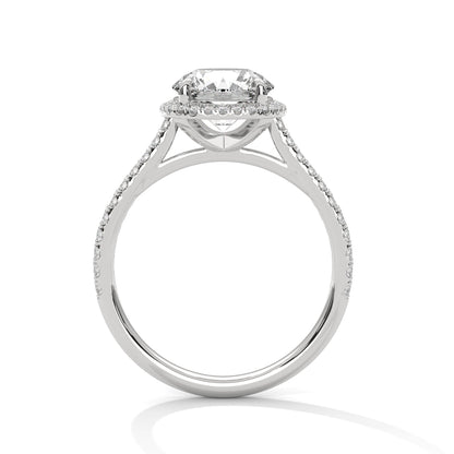 Radiance Halo 2.36 CTW Cushion-Cut Diamond Engagement Ring | F-VS1