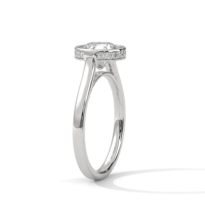 Sleek Radiance 1 CT Round-Cut Lab Grown Diamond Bezel Set Ring | 1.14 CTW