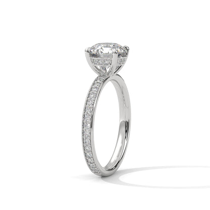 Radiance 2.46 CTW Round-Cut Diamond Pavé Engagement Ring | F-VS1