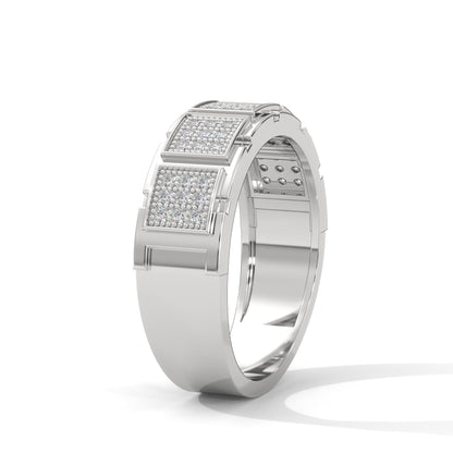 Imperium 0.45 CTW Round Lab-Grown Diamond Multi-Panel Men's Ring