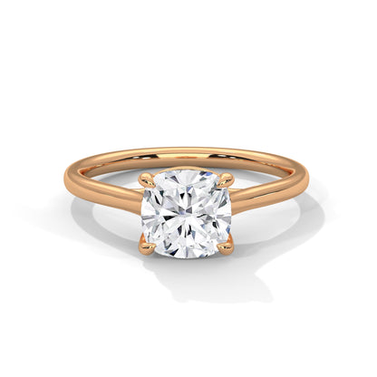 Noelle 3ct Cushion Lab-Grown Diamond Solitaire Engagement Ring