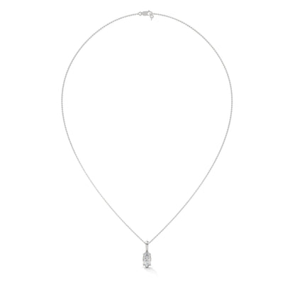 Ethereal Grace Marquise-Cut Diamond Pendant Necklace 1.25ct | 14K Gold |16”&18” Chain