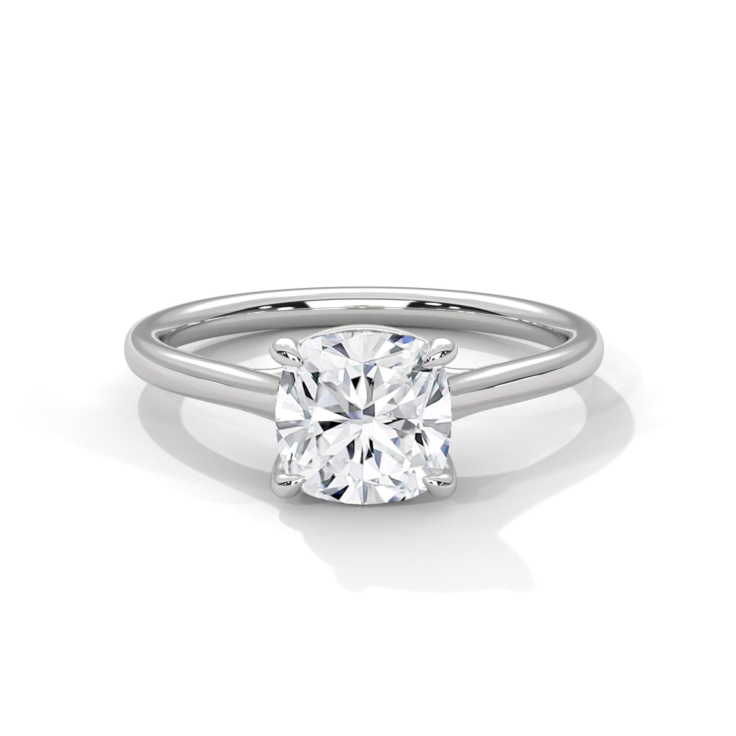 Timeless Elegance 2 CT Cushion-Cut Diamond Solitaire Ring | F-VS1