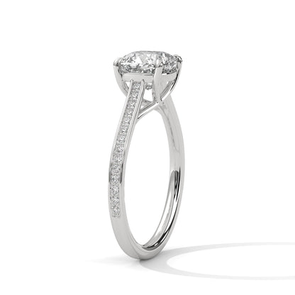 Yelara Glow 3 CT Cushion-Cut Lab Grown Diamond Pave Ring | 3.12 CTW