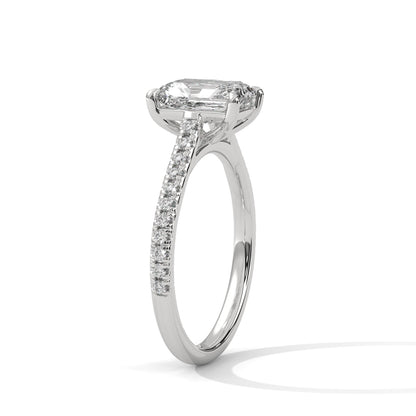 Graceful Lumina 1.5CT Emerald Lab-Grown Diamond Engagement Ring | 1.72 CTW