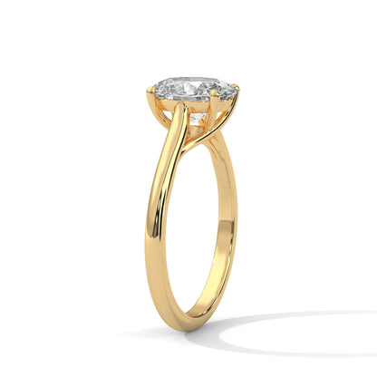 Pure Serenity 1 CT Oval-Cut Lab Grown Diamond Solitaire Ring