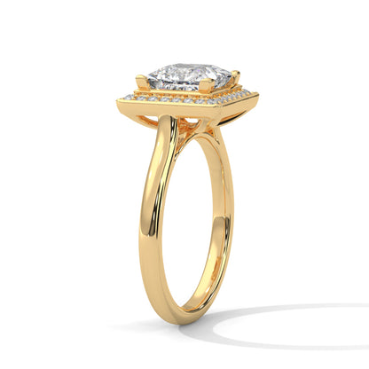 Majestic 2.18 CTW Princess Cut Diamond Halo Ring | E VS1