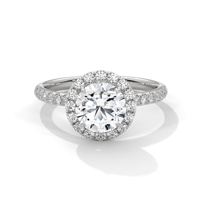 Radiant Blossom 1.5CT Round Lab-Grown Diamond Engagement Ring | 1.97 CTW