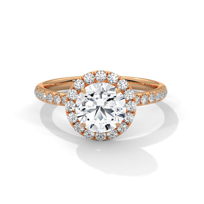 Radiant Blossom 1.5CT Round Lab-Grown Diamond Engagement Ring | 1.97 CTW