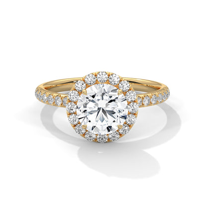 Radiant Blossom 1.5CT Round Lab-Grown Diamond Engagement Ring | 1.97 CTW