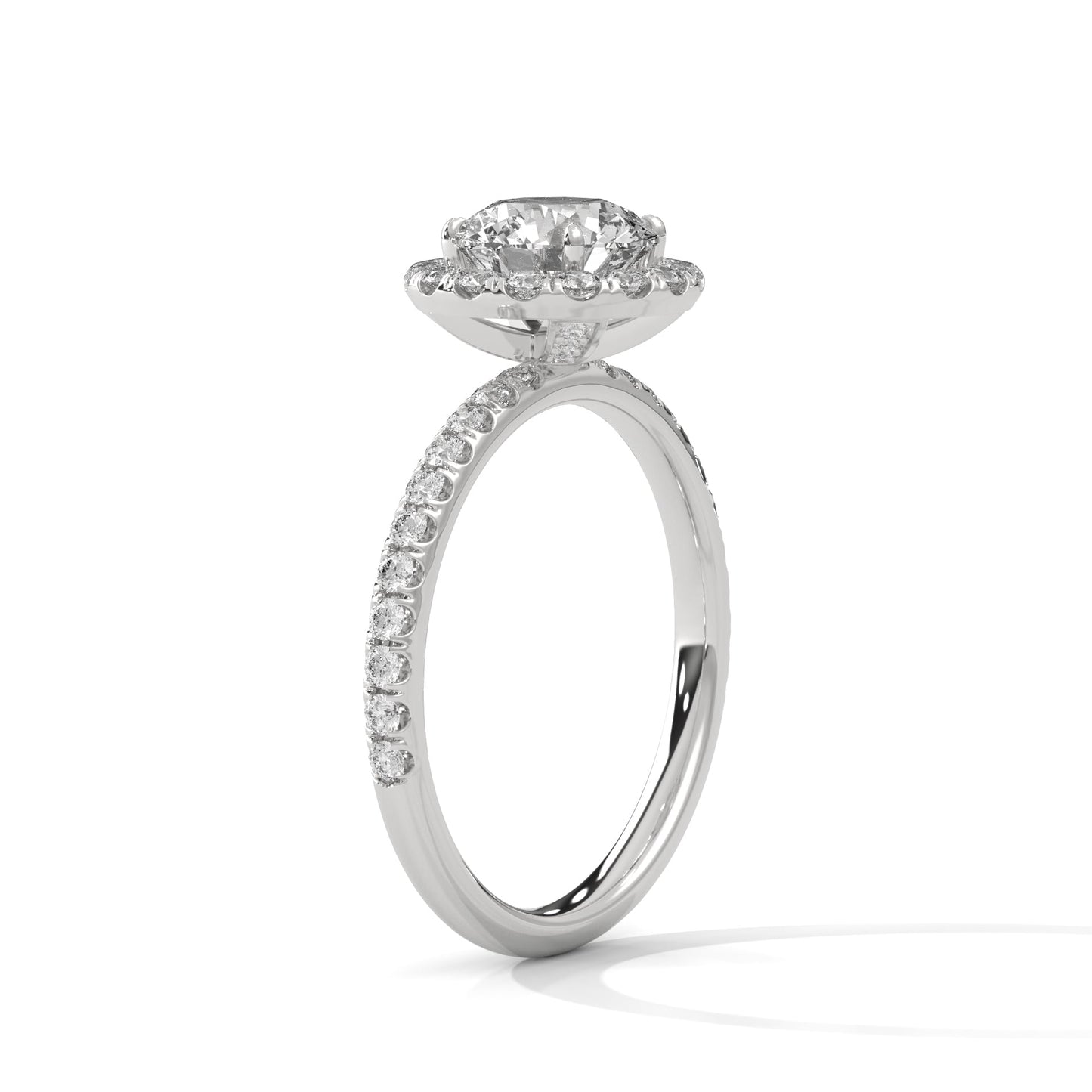Radiant Blossom 1.5CT Round Lab-Grown Diamond Engagement Ring | 1.97 CTW