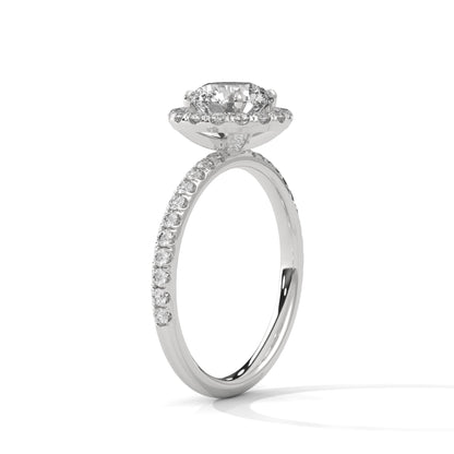 Radiant Blossom 1.5CT Round Lab-Grown Diamond Engagement Ring | 1.97 CTW