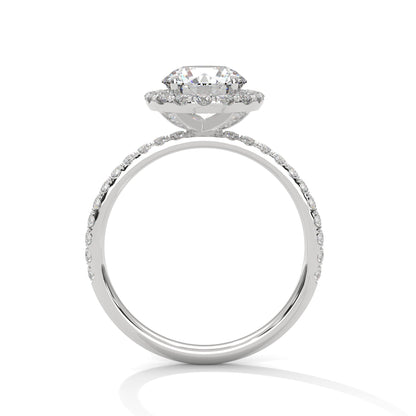 Radiant Blossom 1.5CT Round Lab-Grown Diamond Engagement Ring | 1.97 CTW