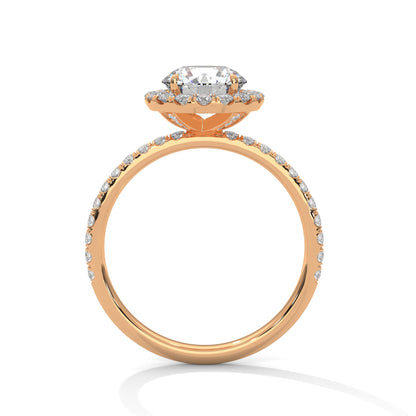Radiant Blossom 1.5CT Round Lab-Grown Diamond Engagement Ring | 1.97 CTW
