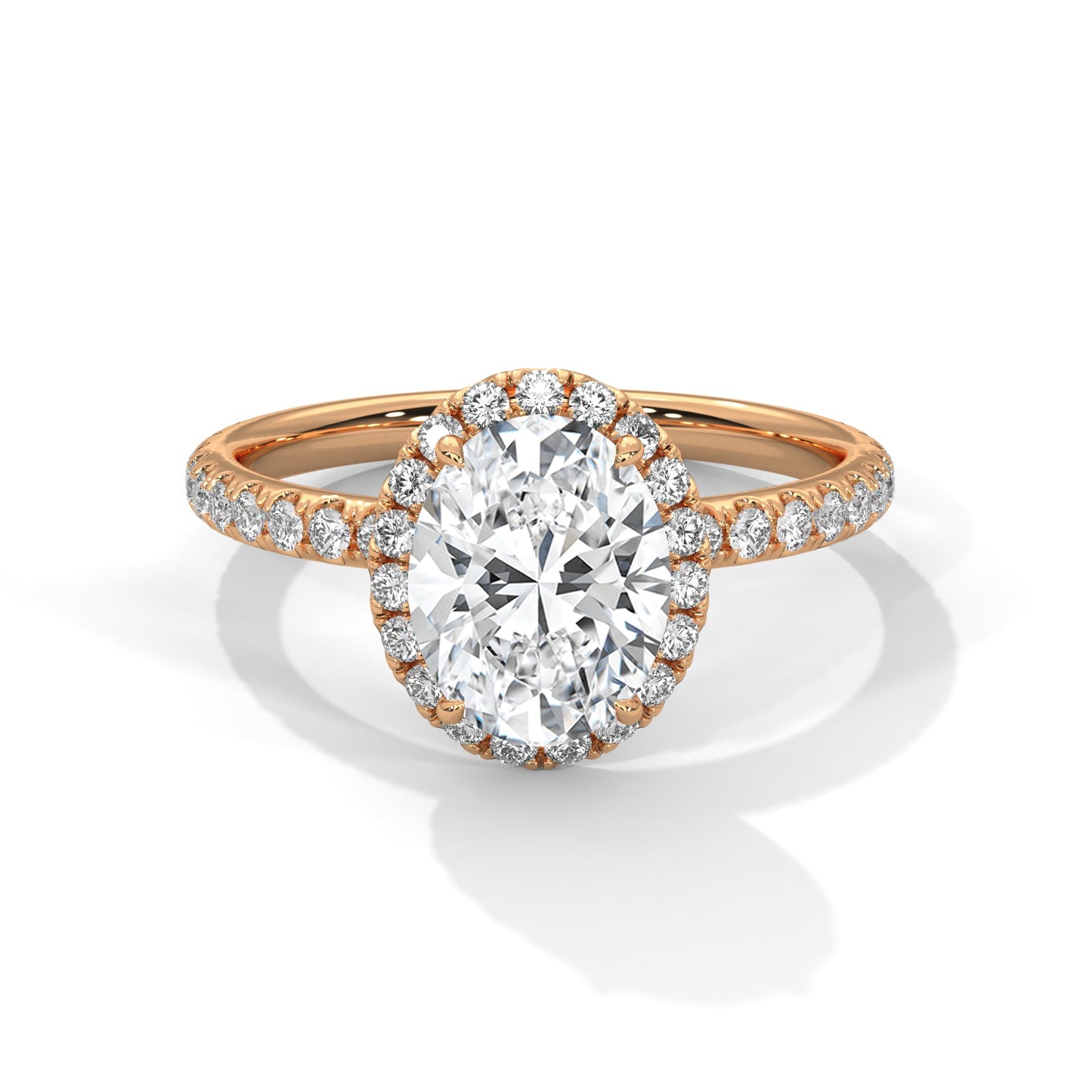 Tivona 3ct Oval Lab-Grown Diamond Halo Engagement Ring | 3.48 CTW