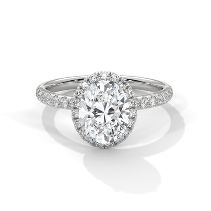 Regalia 2.48 CTW Oval Cut Diamond Halo Engagement Ring | E VS1