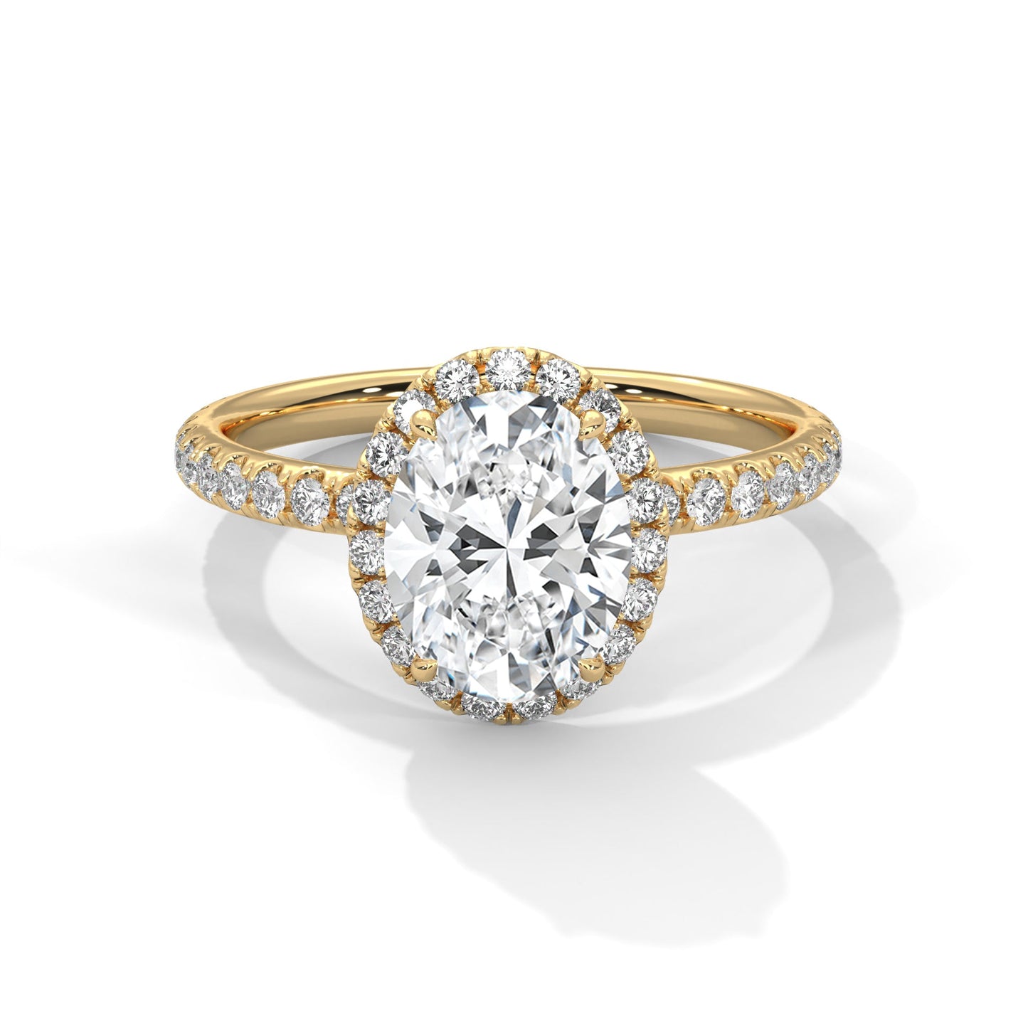 Tivona 3ct Oval Lab-Grown Diamond Halo Engagement Ring | 3.48 CTW