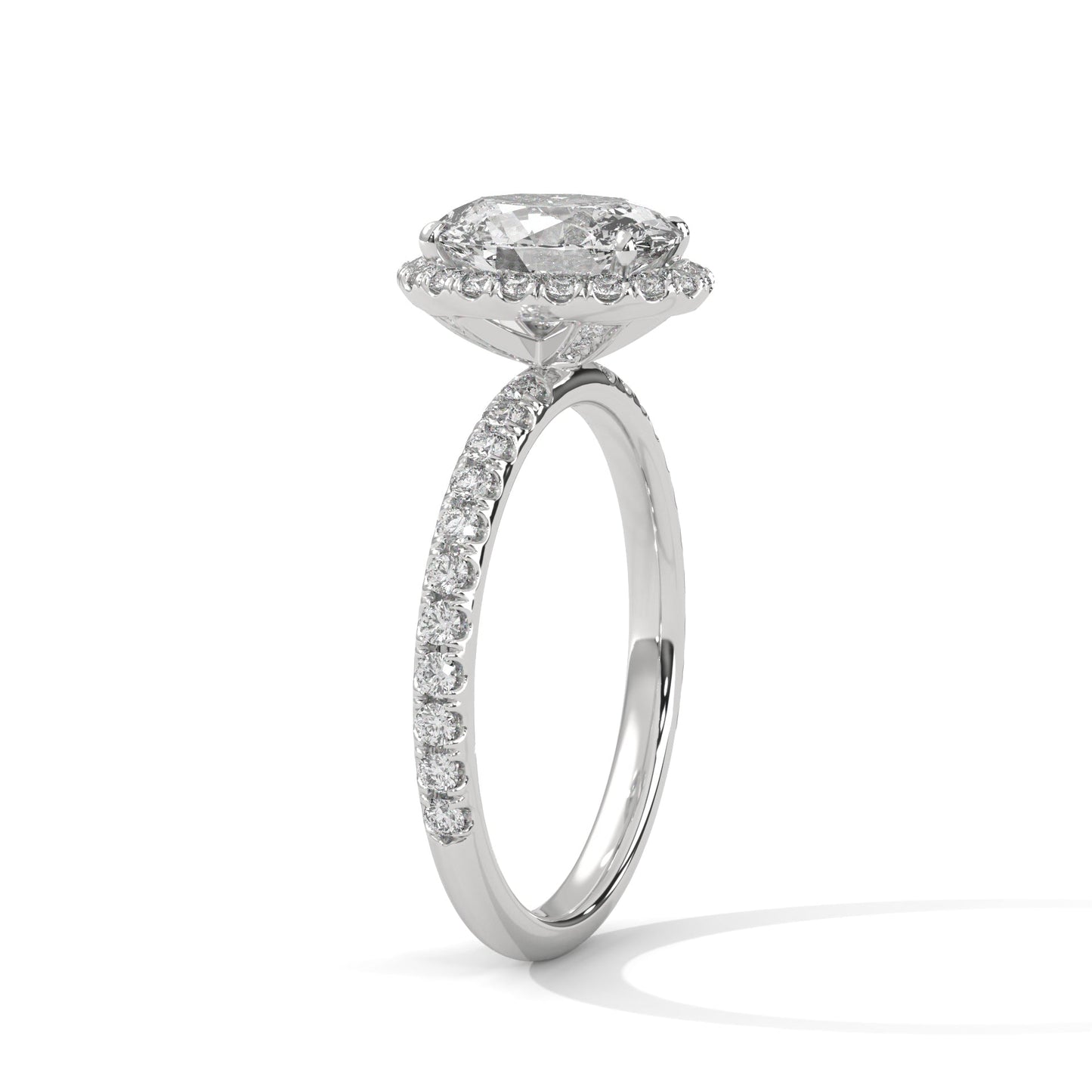 Regalia 2.48 CTW Oval Cut Diamond Halo Engagement Ring | E VS1