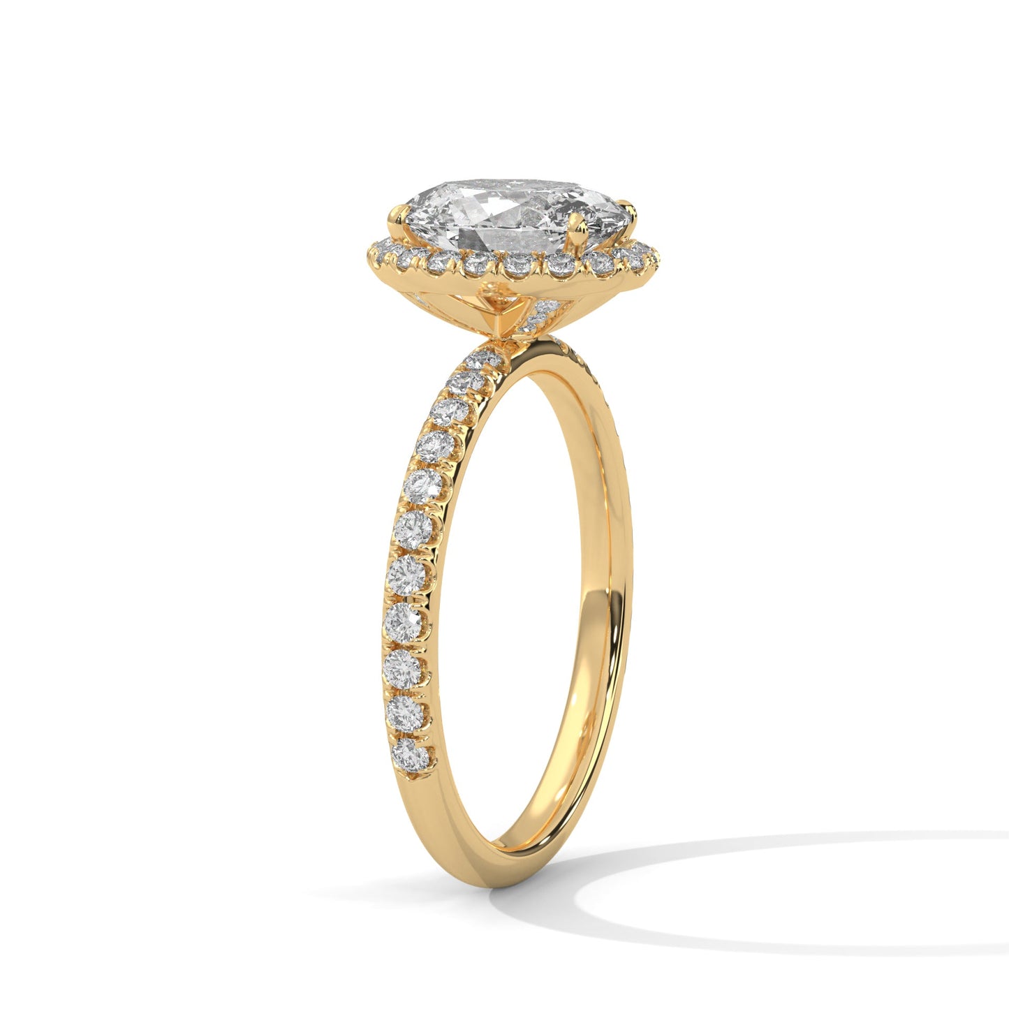 Regalia 2.48 CTW Oval Cut Diamond Halo Engagement Ring | E VS1
