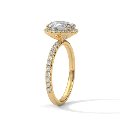 Regalia 2.48 CTW Oval Cut Diamond Halo Engagement Ring | E VS1
