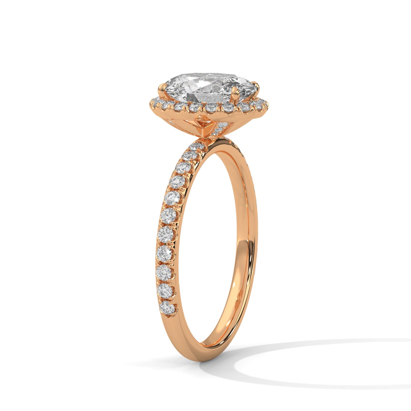 Tivona 3ct Oval Lab-Grown Diamond Halo Engagement Ring | 3.48 CTW