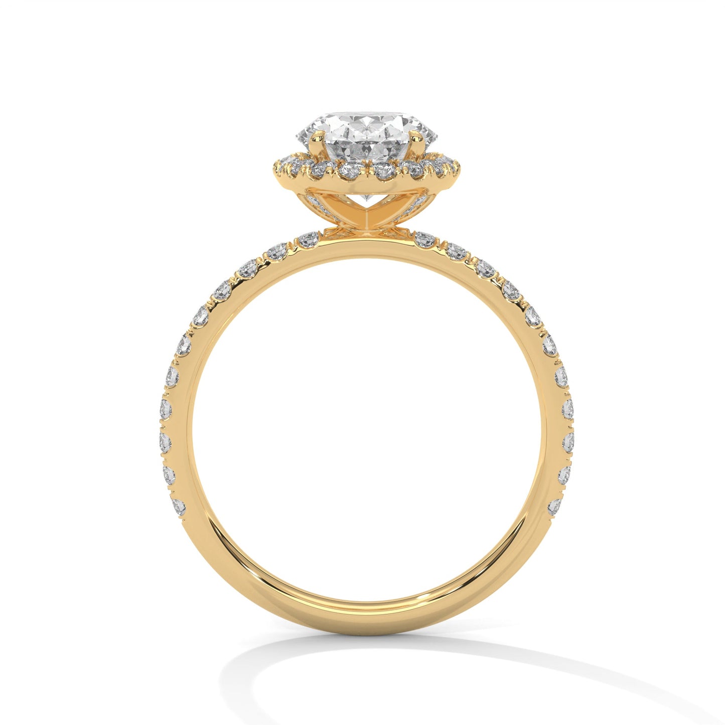 Tivona 3ct Oval Lab-Grown Diamond Halo Engagement Ring | 3.48 CTW