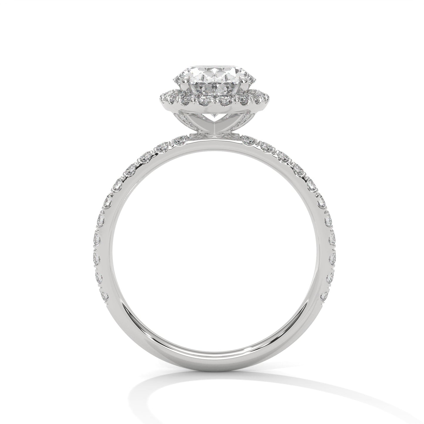 Regalia 2.48 CTW Oval Cut Diamond Halo Engagement Ring | E VS1