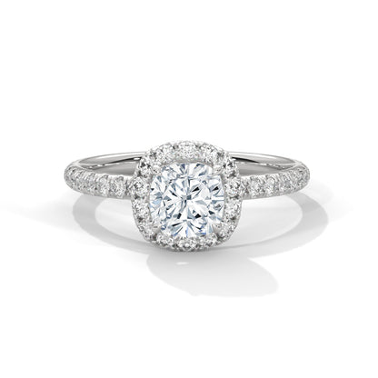 Jovelle 1.5ct Cushion Lab-Grown Diamond Halo Engagement Ring | 1.91 CTW