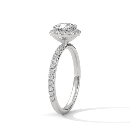 Regalia 2.41 CTW Cushion Cut Diamond Halo Engagement Ring | E-VS