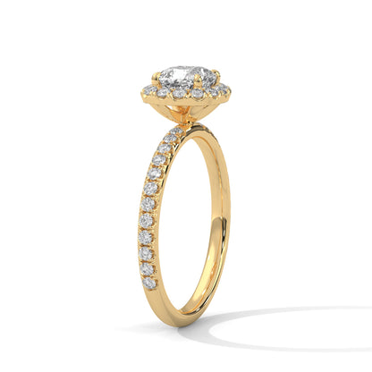 Regalia 2.41 CTW Cushion Cut Diamond Halo Engagement Ring | E-VS