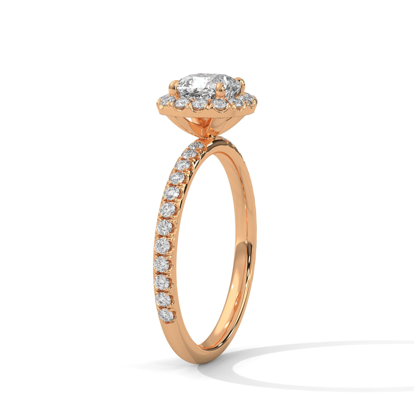 Jovelle 1.5ct Cushion Lab-Grown Diamond Halo Engagement Ring | 1.91 CTW