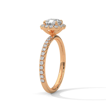 Regalia 2.41 CTW Cushion Cut Diamond Halo Engagement Ring | E-VS