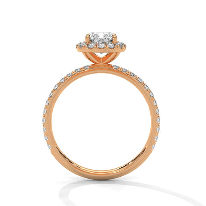Regalia 2.41 CTW Cushion Cut Diamond Halo Engagement Ring | E-VS
