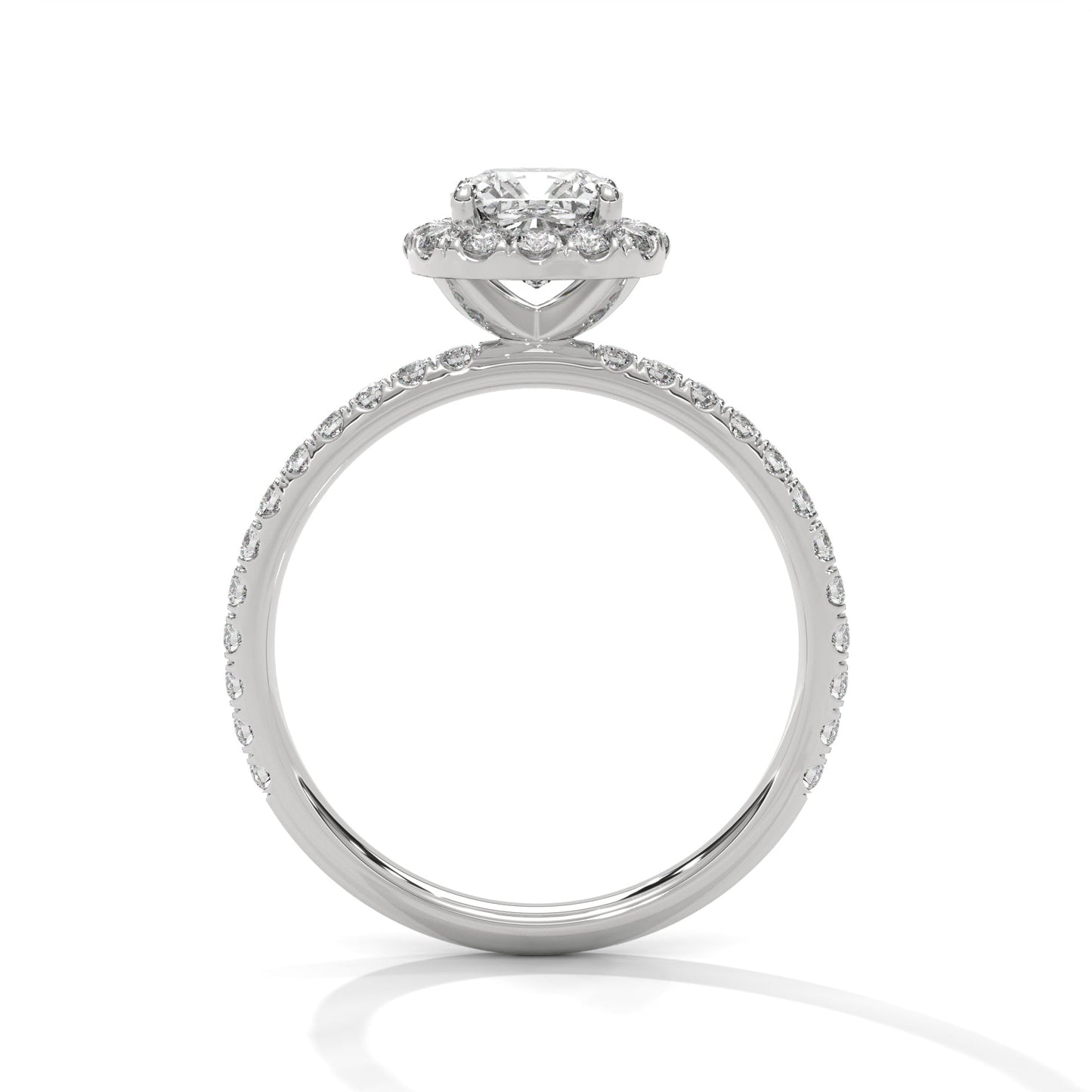 Regalia 2.41 CTW Cushion Cut Diamond Halo Engagement Ring | E-VS