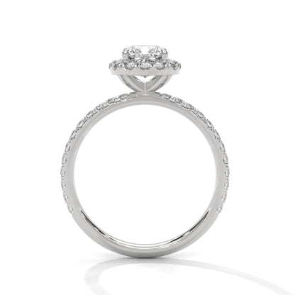 Regalia 2.41 CTW Cushion Cut Diamond Halo Engagement Ring | E-VS