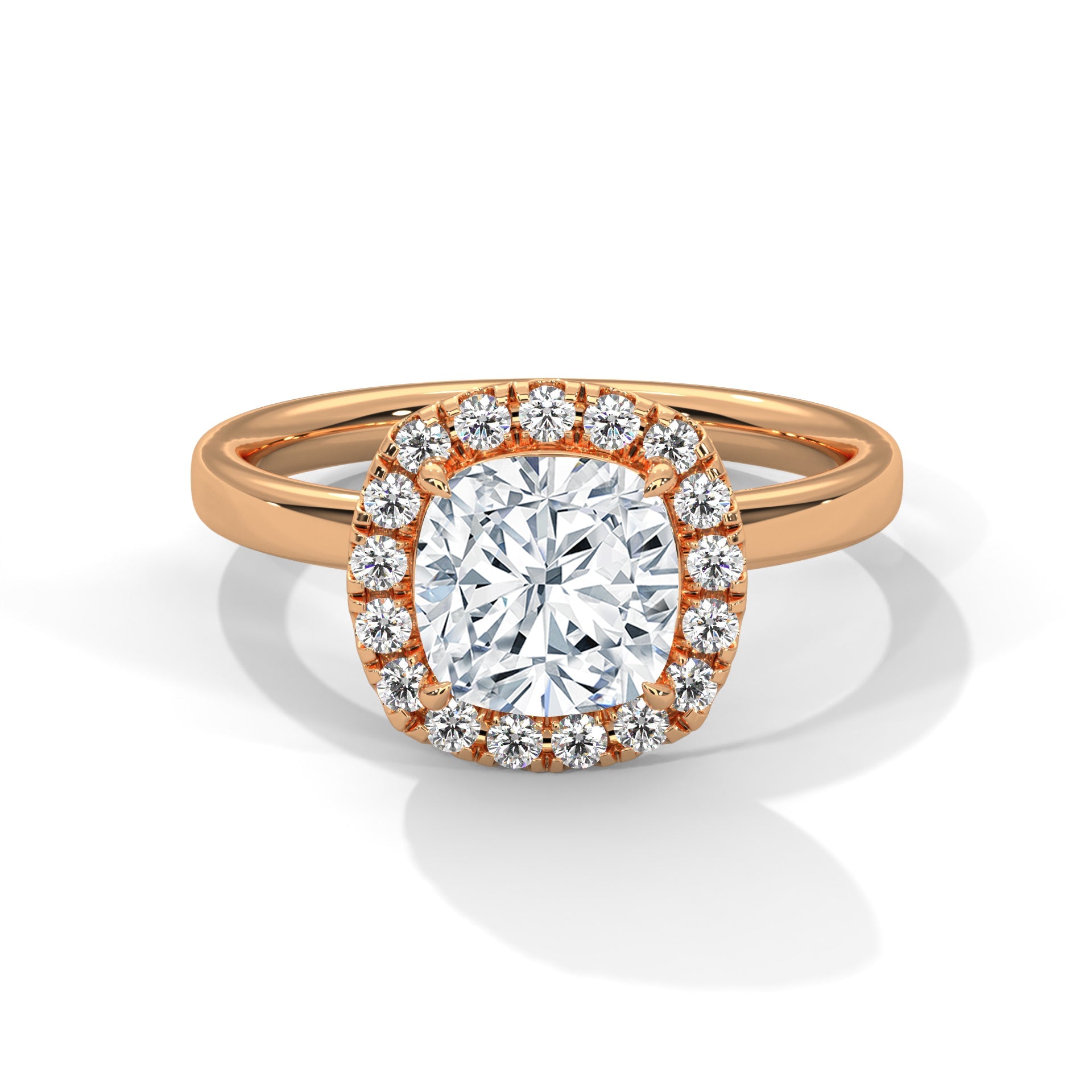 Cushion Halo 1.5 CT Lab Grown Diamond Ring | 1.74 CTW