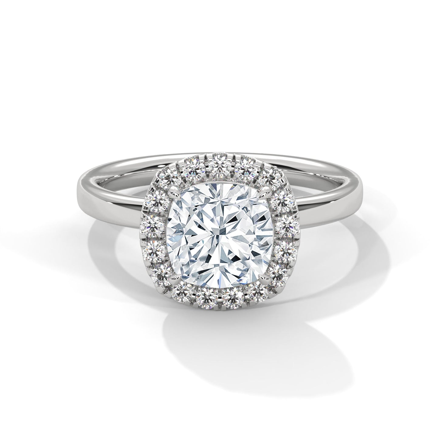 Cushion Halo 1.5 CT Lab Grown Diamond Ring | 1.74 CTW