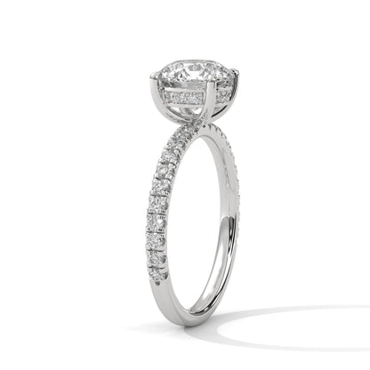 Juliette 1.5ct Round Lab-Grown Diamond Pave Engagement Ring | 1.97 CTW