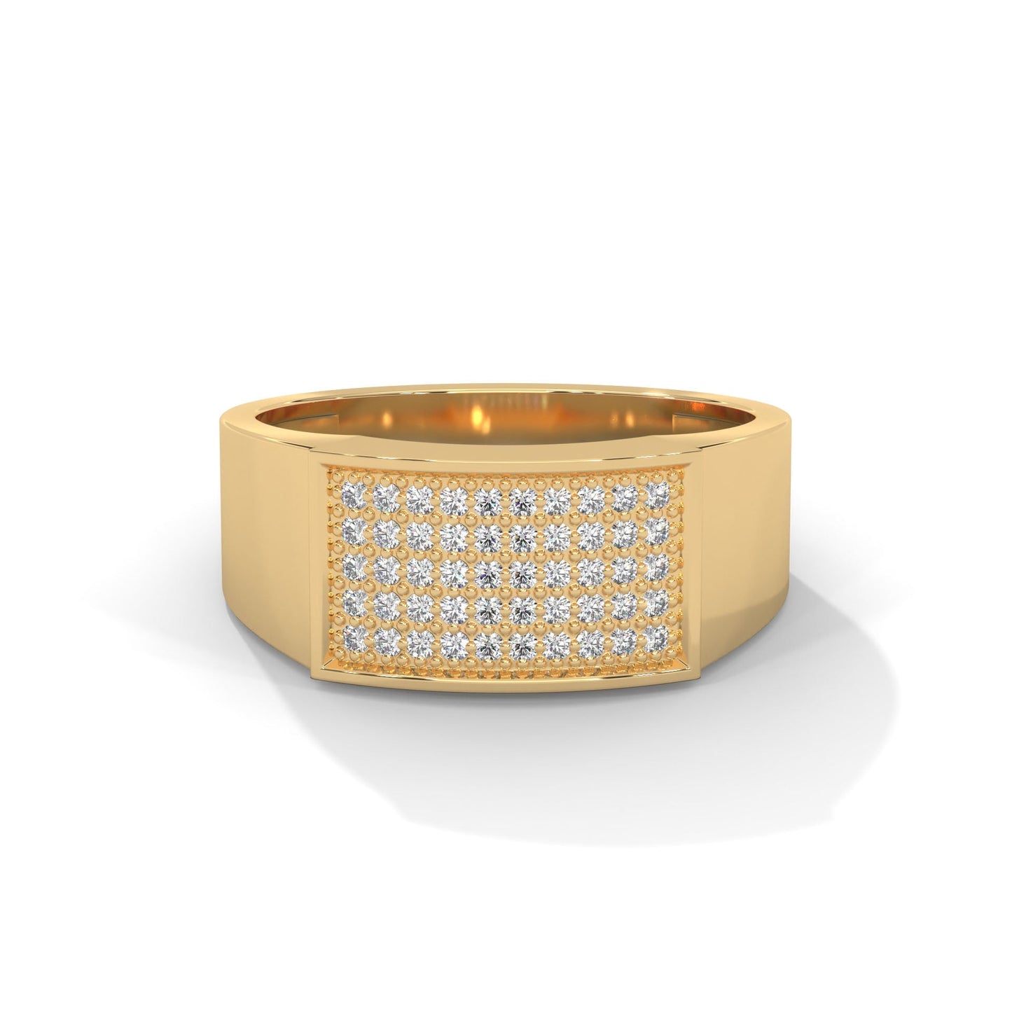 Valor 0.40 CTW Round Lab-Grown Diamond Rectangular Men's Ring