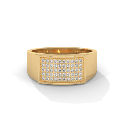 Valor 0.40 CTW Round Lab-Grown Diamond Rectangular Men's Ring