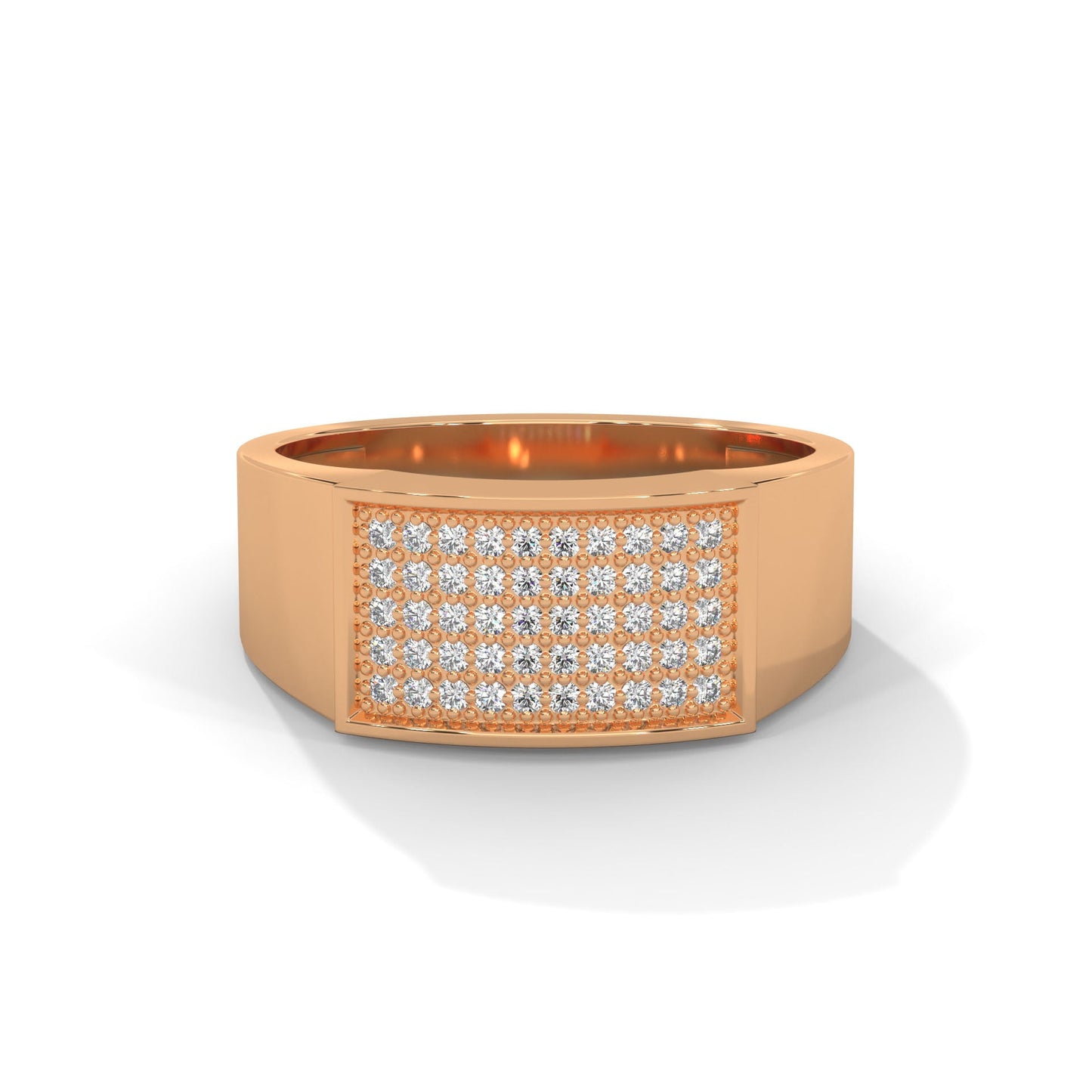 Valor 0.40 CTW Round Lab-Grown Diamond Rectangular Men's Ring